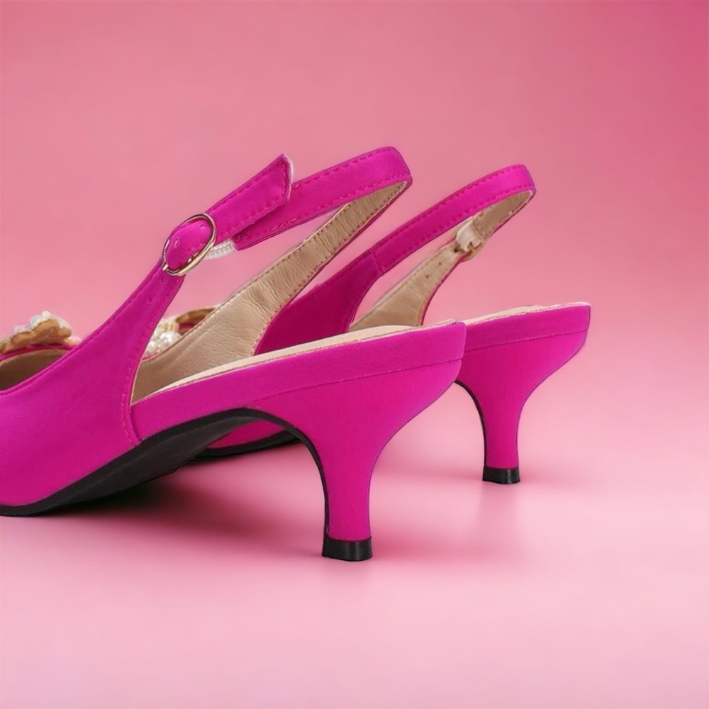 NWOT Pearl Fucsia Heels - Picture 4 of 5